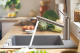 HANSGROHE Einbauspüle S51 450 SilicaTec graphitschwarz 1 Becken 60 cm Unterschrank