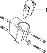 Hansgrohe Brausehalter PORTER CLASSIC für Schlauch mit konischer Mutter, chrom – Wandhalterung