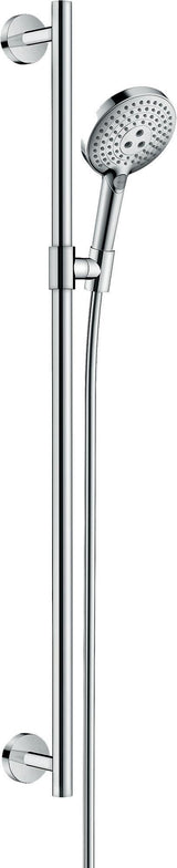 HANSGROHE Raindance Select S 120 Brauseset mit Unica Comfort Stange, 3 Strahlarten, Chrom