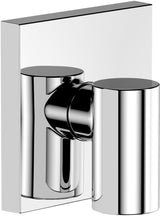 Hansgrohe Wandanschluss FixFit Fine E mit Rückflussverhinderer – 1/2 Zoll, schwarz, 65 mm Rosette