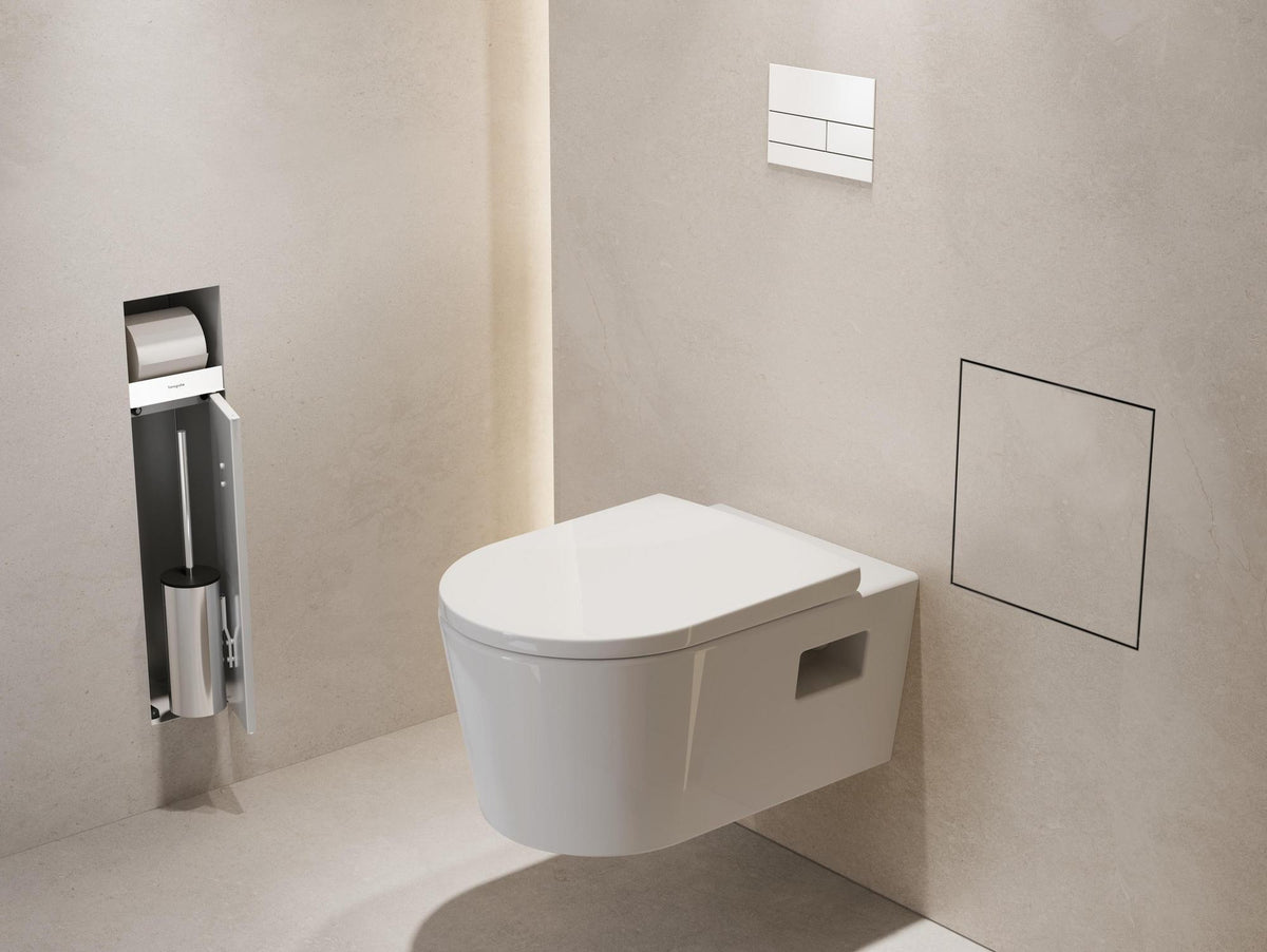 HANSGROHE XtraStoris Rock Einbau-Abfalleimer mit befliesbarer Tür 300/300/100