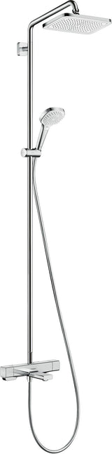HANSGROHE Showerpipe Croma E 280 1jet chrom mit Wannenthermostat – Duschsystem mit CoolContact