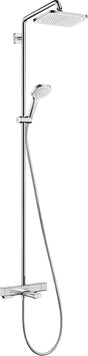 HANSGROHE Showerpipe Croma E 280 1jet chrom mit Wannenthermostat – Duschsystem mit CoolContact