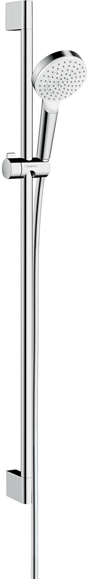 HANSGROHE Crometta Brauseset 1Jet mit Unica Croma Stange 650 mm EcoSmart weiß/chrom