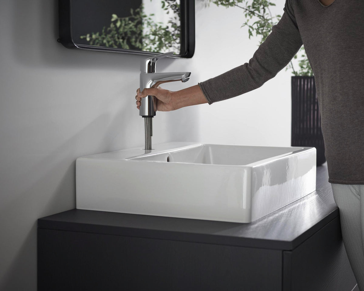 HANSGROHE Focus 100 Einhebel-Waschtischmischer DN 15 CoolStart mit Zugstangen-Ablaufgarnitur