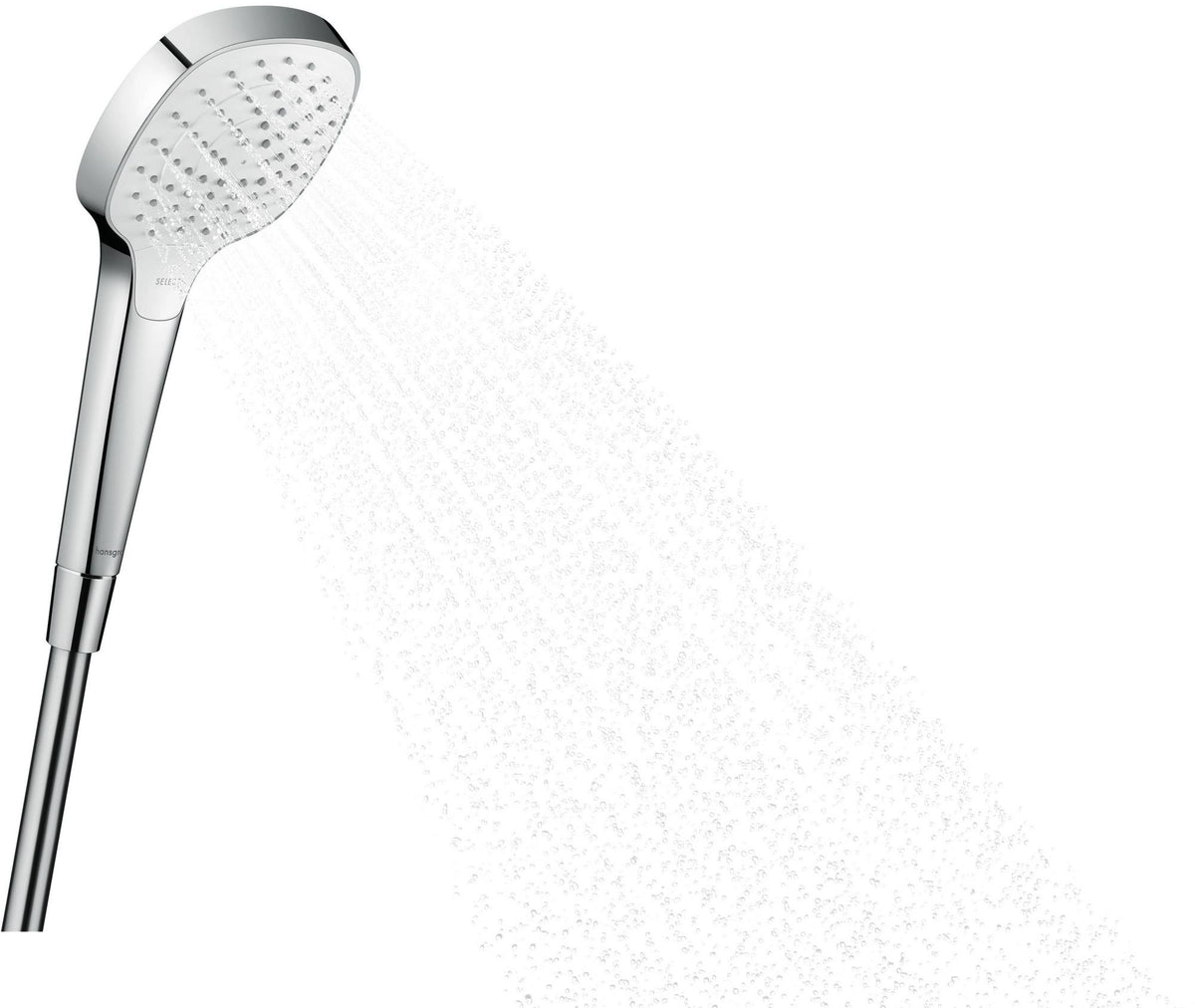 HANSGROHE Handbrause Croma Select E Vario 110 mm weiß/chrom – 3 Strahlarten mit Select-Taste