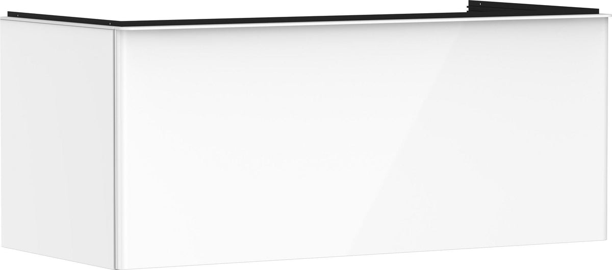 HANSGROHE Waschtischunterschrank Xelu Q 1180 mm weiß hochglanz mit SoftClose und Inneneinteilung