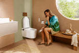 HANSGROHE XtraStoris Rock Toilettenbürstenhalter mit Papierhalter, befliesbare Tür, mattweiß