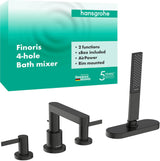 HANSGROHE Finoris Fertigmontageset 4-Loch-Wannenrandarmatur mit sBox in Chrom