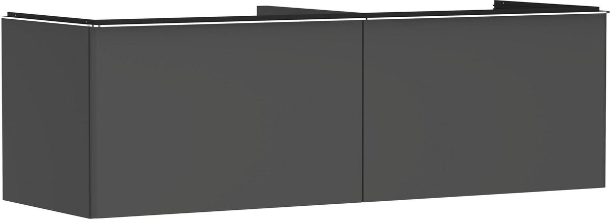 HANSGROHE Xelu Q Waschtischunterschrank 1560 mm Weiß Hochglanz mit 2 Schubkästen
