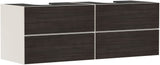 HANSGROHE Waschtischunterschrank Xevolos E 1570 mm mattweiß/eiche dunkel mit PushOpen und SoftClose