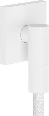Hansgrohe Wandanschluss FixFit Fine E mit Rückflussverhinderer – 1/2 Zoll, schwarz, 65 mm Rosette