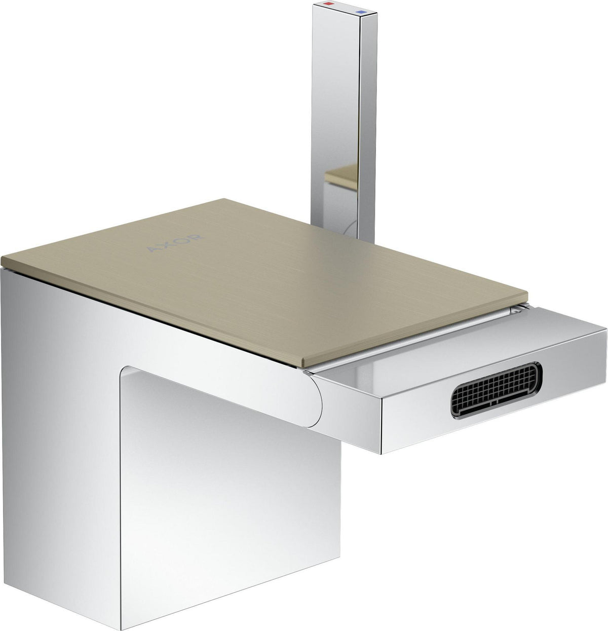 AXOR MyEdition Platte 150 in Leder – Abnehmbare Design-Abdeckung für Waschtischarmaturen