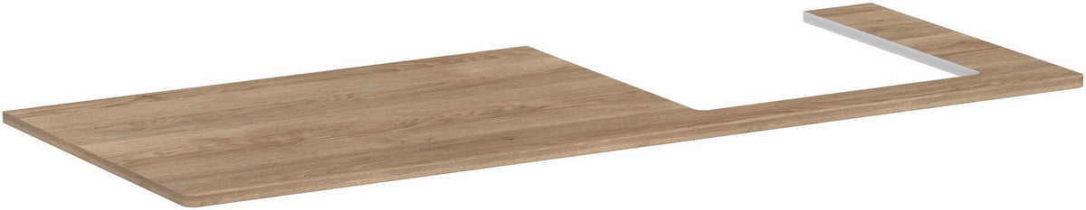 HANSGROHE Xelu Q Konsole 1360x550mm mit Ausschnitt rechts, weiß hochglanz