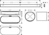HANSGROHE Badezimmerset WallStoris mattschwarz mit Wandstange, Ablagekorb, Deckel und Becher