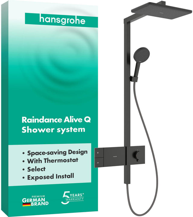 HANSGROHE Raindance Alive Q 210/340 1jet Duschsystem mit Thermostat und Select-Technologie
