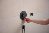 Hansgrohe FixFit Fine S Wandanschluss mit Rückflussverhinderer, 1/2 Zoll, schwarz