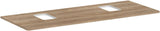 HANSGROHE Xelu Q Konsole 1360 mm mit 2 Ausschnitten und Hahnloch in Weiß Hochglanz