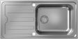 HANSGROHE Einbauspüle S440 A500 100 Edelstahl mit Abtropffläche und auto. Ablaufgarnitur