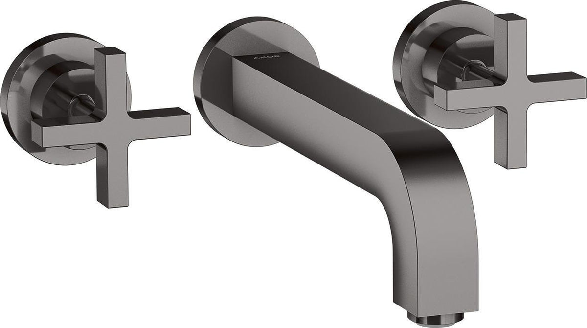 AXOR CITTERIO 3-Loch-Waschtischarmatur DN 15, 222 mm Auslauf, Kreuzgriffe mit Rosetten, Unterputz