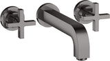 AXOR CITTERIO 3-Loch-Waschtischarmatur DN 15, 222 mm Auslauf, Kreuzgriffe mit Rosetten, Unterputz