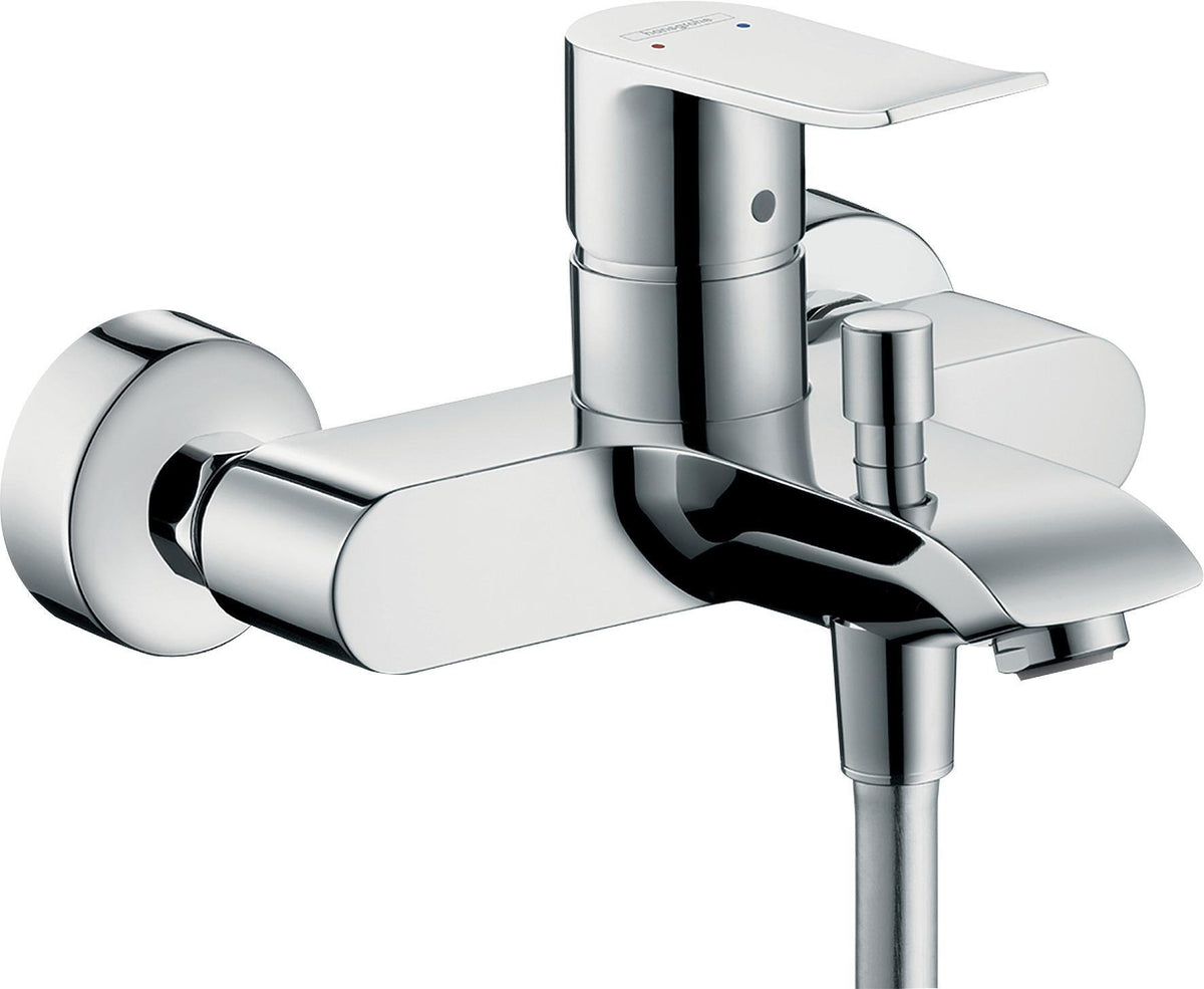 Hansgrohe Metris Einhebel-Wannenmischer DN 15 Aufputz chrom mit Temperaturbegrenzung