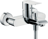 Hansgrohe Metris Einhebel-Wannenmischer DN 15 Aufputz chrom mit Temperaturbegrenzung