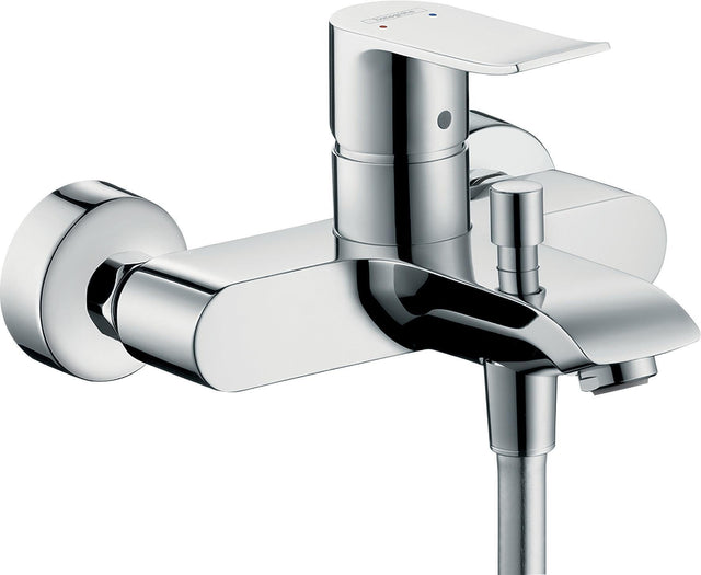 Hansgrohe Metris Einhebel-Wannenmischer DN 15 Aufputz chrom mit Temperaturbegrenzung