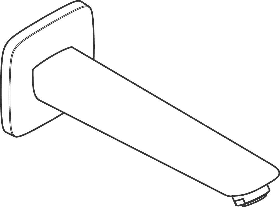Hansgrohe Wanneneinlauf LOGIS DN 20 mit 195 mm Ausladung in Chrom