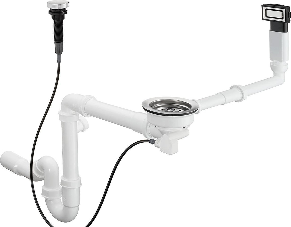 hansgrohe HG Automatische Ab- und Überlaufgarnitur 660 D14-11 BSO in Edelstahl Optic