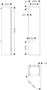 HANSGROHE Hochschrank Xilesa E 400x350mm mit Türanschlag rechts und SoftClose