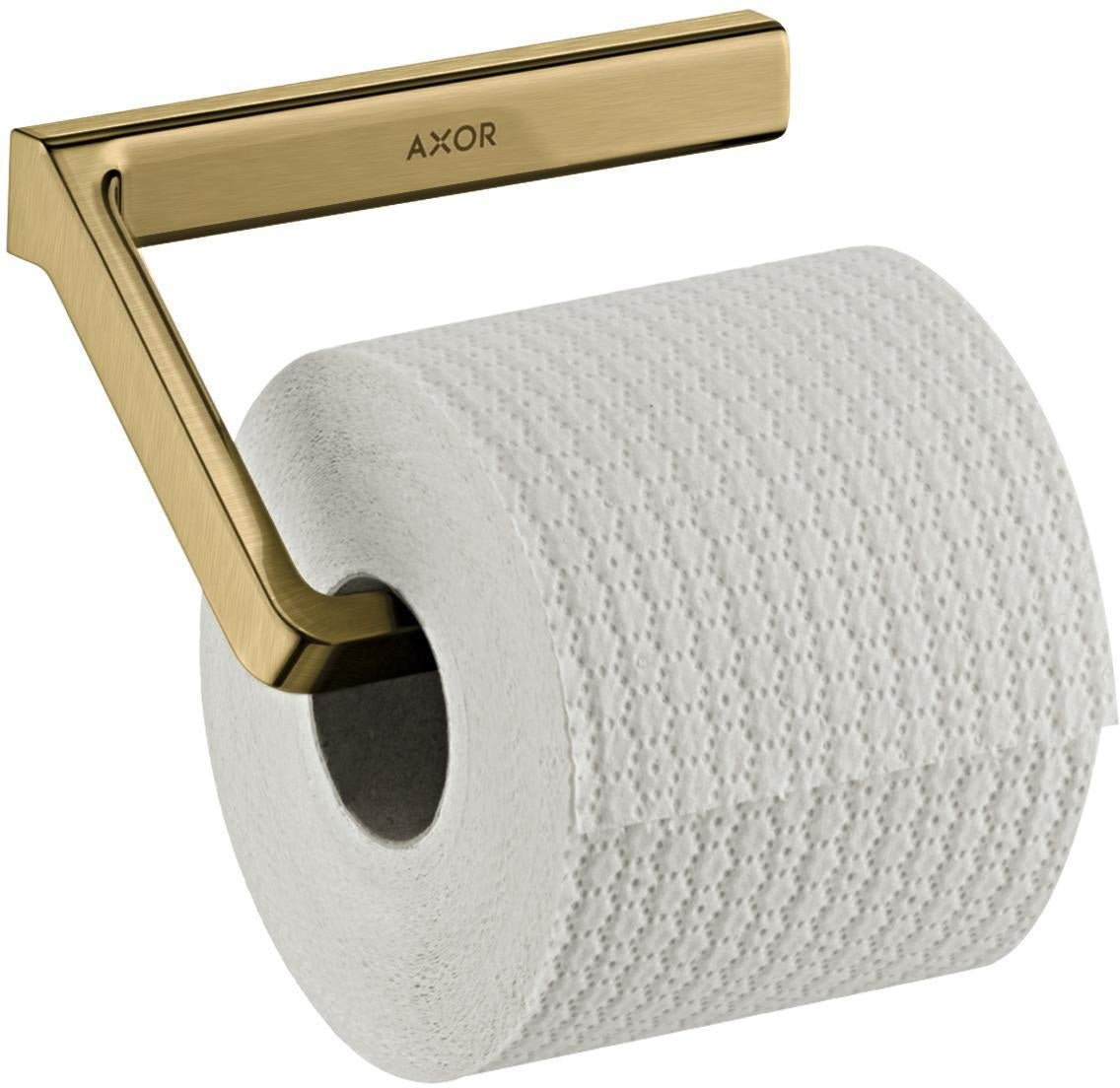 AXOR Universal Papierrollenhalter in Chrom – Wandmontage, verdeckte Befestigung, Softsquare Design