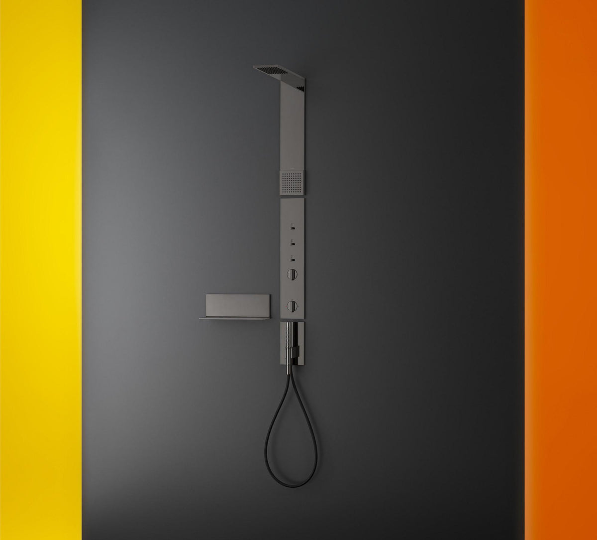 AXOR ShowerComposition Duschpaneel mit Thermostat, Kopf- und Schulterbrause Chrom