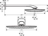 HANSGROHE PuraVida 400 Air Kopfbrause 1jet DN 15 mit 390 mm Brausearm in Weiß/Chrom