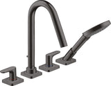 AXOR CITTERIO M 4-Loch Fliesenrandarmatur DN 15 mit Hebelgriffen und Rosetten in Chrom