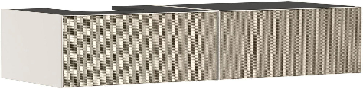 HANSGROHE Xevolos E Waschtischunterschrank 1370 mm sandbeige matt mit 2 Schubkästen und Keramikfront