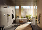 HANSGROHE FixFit Porter 300 Schlauchanschluss mit Brausehalter, weiß/chrom, 300 mm Ablage