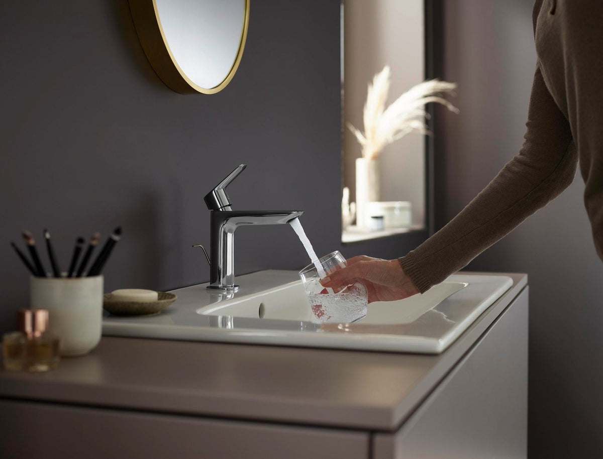 HANSGROHE HG Einhebel-Waschtischmischer 110 LOGIS mit Zugstangen-Ablaufgarnitur, chrom