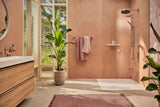 HANSGROHE WallStoris Badewannenset mattschwarz – Wandstange mit Ablage und Korb