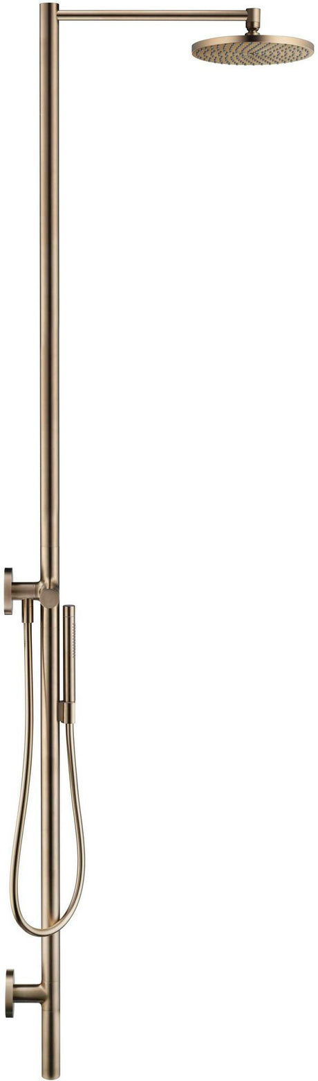 AXOR STARCK Duschsäule mit Kopfbrause 240, 1 Jet, polished gold optic – PowderRain