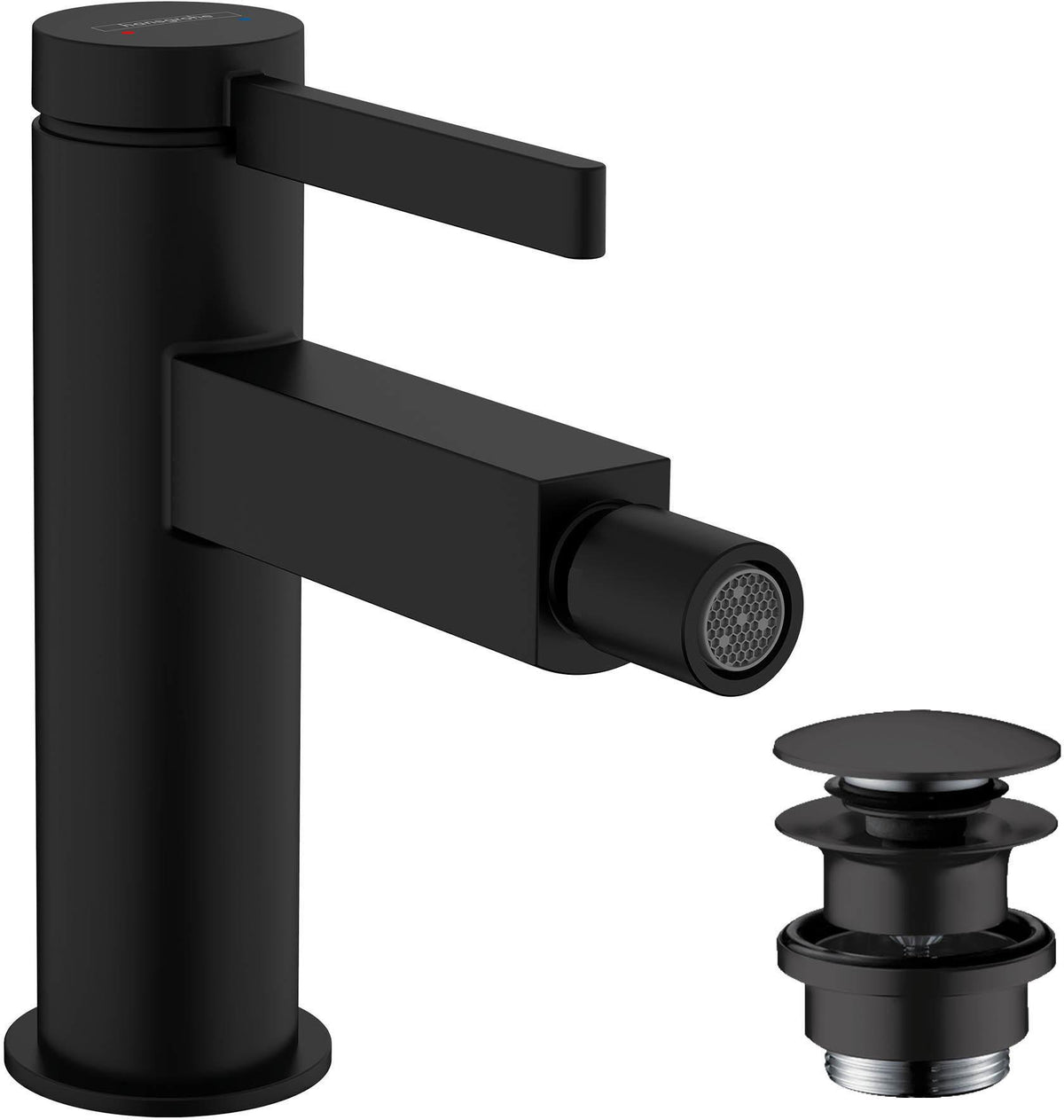 HANSGROHE Finoris Einhebel-Bidetmischer mit Push-Open Ablaufgarnitur, chrom