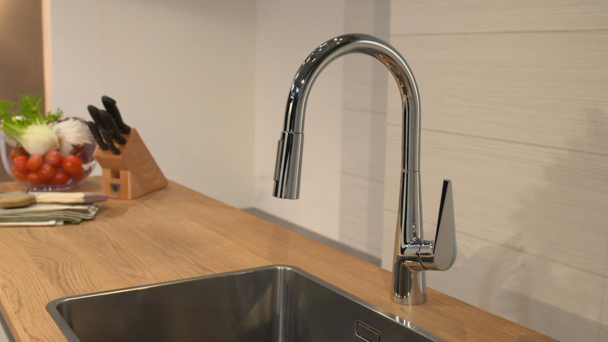 HANSGROHE Talis S 2jet Einhebel-Küchenmischer mit Ausziehbrause, ComfortZone 200, Chrom