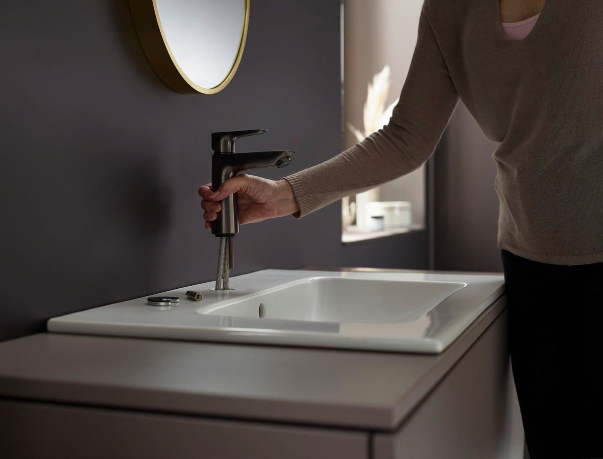 HANSGROHE Talis E Einhebel-Waschtischmischer 110 mit Ablaufgarnitur, chrom – ComfortZone, 5 l/min