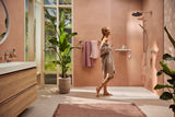 HANSGROHE WallStoris Badewannenset mattschwarz – Wandstange mit Ablage und Korb