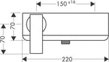 AXOR CITTERIO Einhebel-Brausemischer DN 15 Aufputz Chrom – mit Temperaturbegrenzung