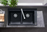 HANSGROHE Einbauspüle S51 370/370 SilicaTec Graphitschwarz Doppelbecken