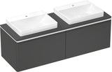 HANSGROHE Xelu Q Waschtischunterschrank 1560 mm Weiß Hochglanz mit 2 Schubkästen