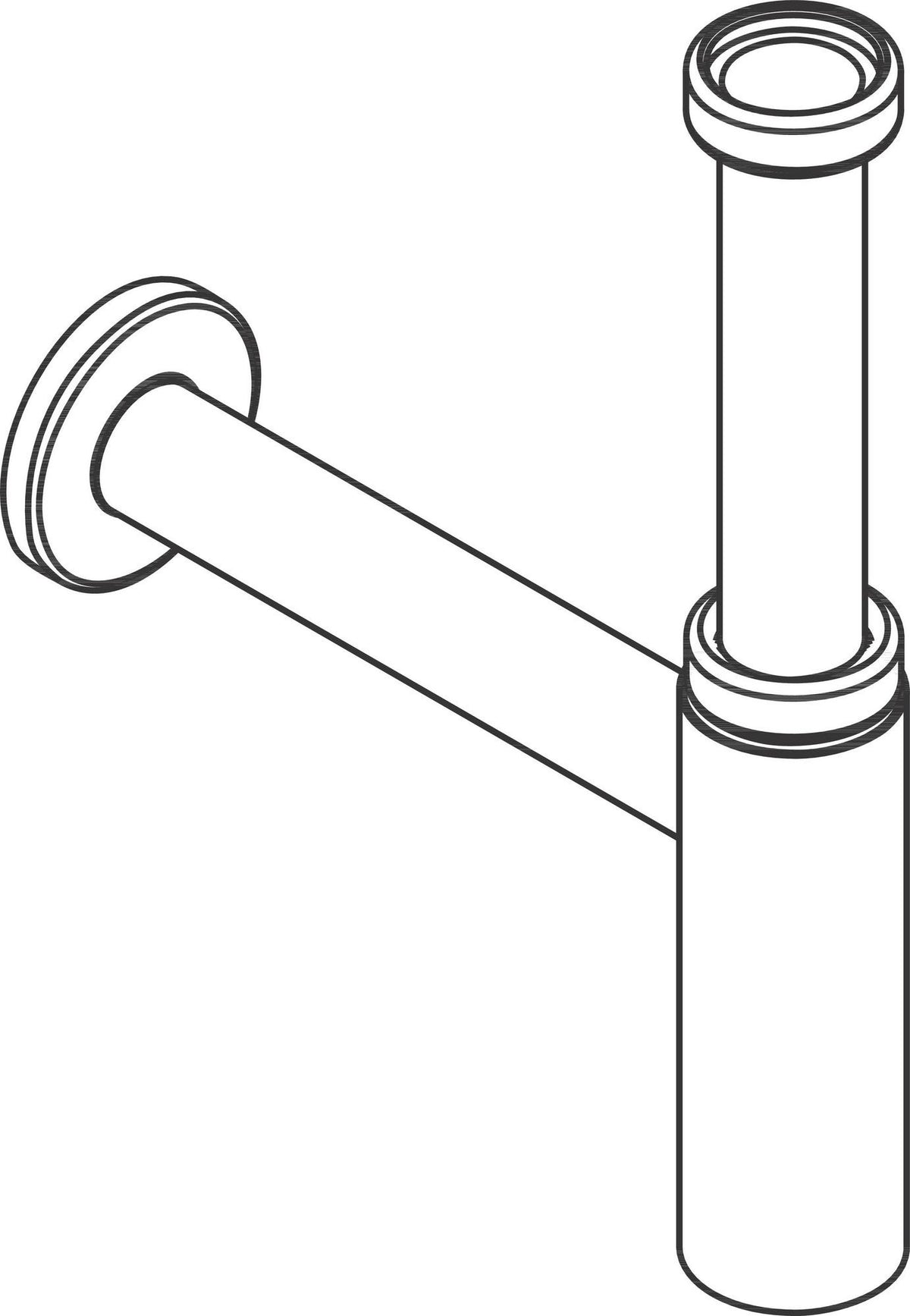Hansgrohe Designsiphon FLOWSTAR S Chrom – Flaschensiphon DN 32 mit 65–165 mm Verstellweg