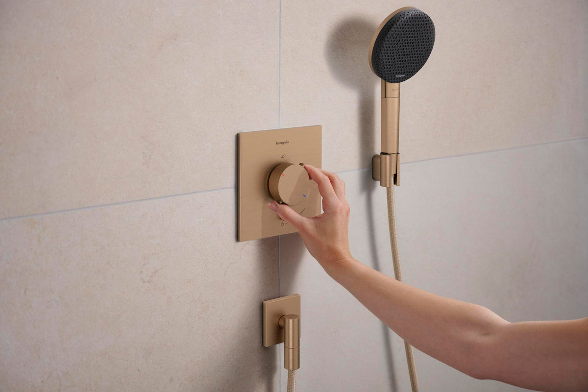 HANSGROHE Ecostat Comfort E Thermostat Unterputz Fertigset für 1 Verbraucher – Temperatur- und Volumensteuerung