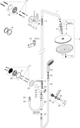HANSGROHE Showerpipe Croma 220 AIR RENO DN 15 – Duschsystem mit 220 mm Kopfbrause in Chrom